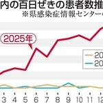 兵庫県内の百日ぜきの患者数推移
