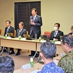 自治会関係者から避難支援に関する意見も出た神戸市防災会議＝２月27日、同市役所