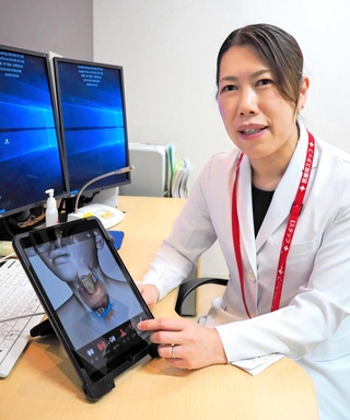 「甲状腺機能低下症は多くの女性に起こり得る」と話す久門真子医師＝神戸市中央区下山手通８、隈病院