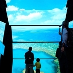 グレートバリアリーフの上を遊覧しているかのような没入感が魅力のシアター型展示＝大阪市此花区の夢洲