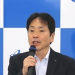 阪神高速道路の社長に就任した上松英司氏＝大阪市北区、阪神高速道路