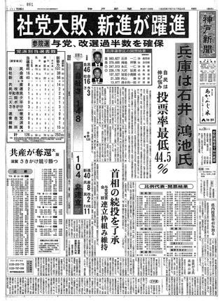 １９９５年７月２４日付１面
