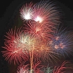 昨年の猪名川花火大会。物価高騰で２年に１回の開催になり、今年は取りやめになった＝２０２４年８月、川西市久代３から