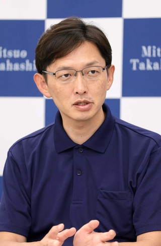 高橋光男氏（撮影・中西幸大）