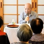 満州開拓団での体験を語る山下幸雄さん＝豊岡市但東町中山
