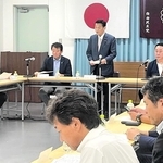自民党総裁選の前倒しについて議論された同党兵庫県連の拡大幹事会＝神戸市中央区中山手通５