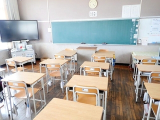 理科の授業中に事故が起きた教室（姫路市教育委員会提供）