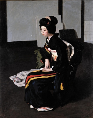 小磯良平の大作「日本髪の娘」、90年ぶりに神戸へ里帰り 韓国で