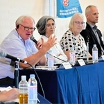 鳴門の渦潮の世界遺産登録について意見を交わすパネリスト＝ホテルニューアワジプラザ淡路島