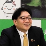 姫路市の米ミネルバ大受け入れについて説明する清元秀泰市長＝姫路市役所（撮影・真鍋　愛）
