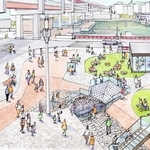 神戸市が神戸海軍操練所跡に設ける展示施設のイメージ図。中央下が直接見ることができる遺構の一部（同市提供）