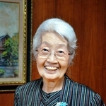 神戸凮月堂の社長、会長を務めた下村俊子さん＝２０１５年、神戸市中央区元町通３、神戸凮月堂元町本店