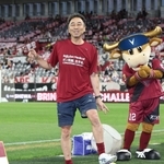 頭頸部がん克服デーのゲストとして登場し、治療経験を語ったお笑いタレントのワッキーさん＝ノエビアスタジアム神戸（撮影・小林良多）