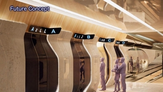 リニアモーターエレベーターで移動する未来をイメージした画像（リニアリティー提供）