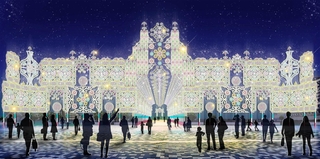 来年１月開幕の神戸ルミナリエで、メリケンパークに設置する作品「海を望む宮殿」のイメージ©Ｋｏｂｅ　Ｌｕｍｉｎａｒｉｅ　Ｏ．Ｃ．