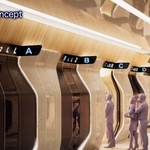 リニアモーターエレベーターで移動する未来をイメージした画像（リニアリティー提供）