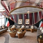 大阪・関西万博のクウェートパビリオンのＶＩＰルーム＝１４日午後、大阪市此花区の夢洲（撮影・斎藤雅志）