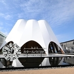 大阪・関西万博のカタールパビリオン＝１４日午後、大阪市此花区の夢洲（撮影・斎藤雅志）