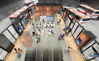 神戸三宮ツインゲート１期ビルに整備する新バスターミナルのイメージ（神戸市提供）