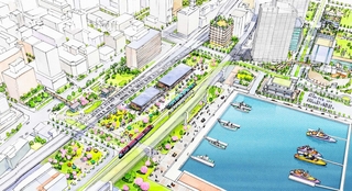 再整備したウオーターフロントの京橋地区のイメージ（神戸市提供）