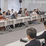 旧優生保護法の問題を巡る定期協議で意見を交わす原告団と政府関係者ら＝９月３０日、東京・霞が関