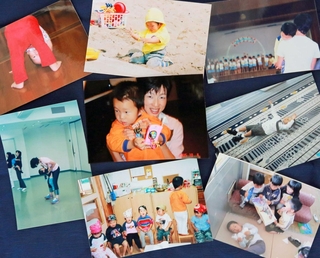 山本幹太さんの幼少期の写真の数々（山本春名さん提供）