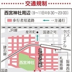西宮神社周辺の交通規制