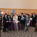 姫路市ゆかりの約１１０人が集まった「ふるさと姫路懇話会」＝東京都内