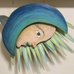 現代美術作家モリン児さんの作品の一部（実行委提供）