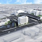 伊丹市立伊丹病院と近畿中央病院を統合してできる新病院のパース図（伊丹市提供）