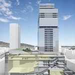 「神戸三宮ツインゲート」１期ビルの内部イメージ図。大ホールは５～８階に設けられる（神戸市提供）