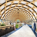 三宮再開発の１期ビルに移転予定の三宮図書館のイメージ図（神戸市提供）