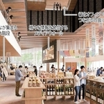 「昭和設計・ＮＴＴファシリティーズ設計共同体」が提案する、新庁舎１階ロビーのイメージ図（提供）