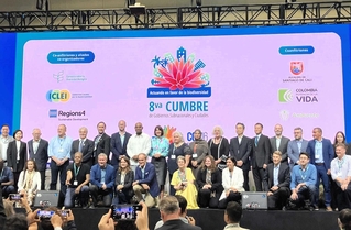 ２０２４年にコロンビアで開かれたＣＯＰ１６の国際自治体会議の様子（神戸市提供）