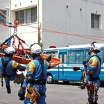 淡路島の「災害対策拠点」として整備された淡路署津名西分庁舎であった訓練＝２０２５年５月、淡路市郡家