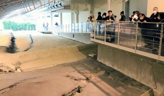北淡震災記念公園内にある野島断層保存館＝淡路市小倉