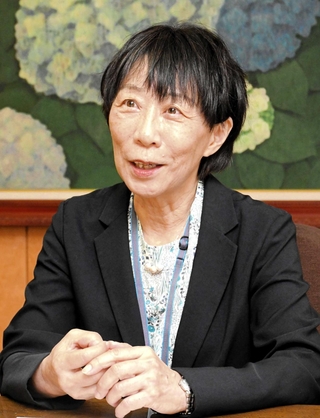 兵庫県公安委員長の高見沢恵美子さん＝県警本部（撮影・長沢伸一）