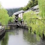 外湯や旅館が並ぶ通りを観光客らが歩く＝３日午後、豊岡市城崎町湯島