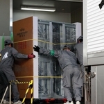 京のあった場所に設置される富岳の計算機＝３日午前、神戸市中央区港島南町７（撮影・鈴木雅之）