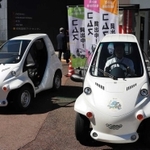 超小型ＥＶ「コムス」の貸し出しも行われた（豊岡市提供）