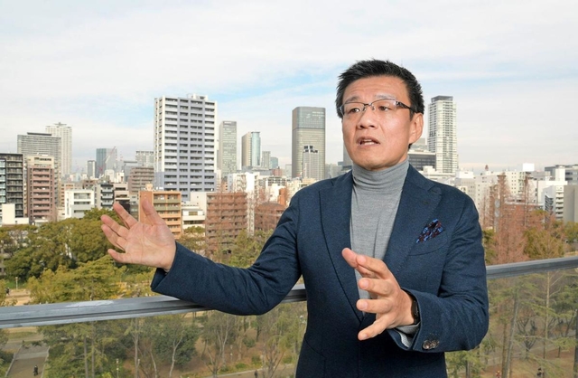 「刀」代表取締役ＣＥＯ森岡毅さん＝大阪市内（撮影・後藤亮平）