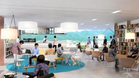神戸阪急ビル東館に開設する知的交流拠点のイメージ（神戸市提供）