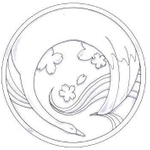 オープン競技のメダルのデザイン。コウノトリや桜の花をダイナミックに描く（兵庫県実行委員会提供）
