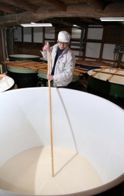 山田錦などの酒米を原料に日本酒を醸造する酒蔵＝姫路市内