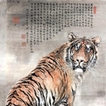遺族宅から発見された大橋翠石「明治天皇献上作大下図」（１９０２年）。作品制作の経緯も記されている（提供写真）