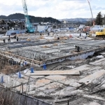 建設が進む専門職大学のキャンパス＝豊岡市山王町