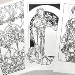 ミュシャ財団が公開した塗り絵用のミュシャの線画