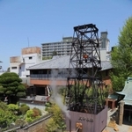 神戸市が管理する泉源「天神泉源」＝３０日午前、神戸市北区有馬町（撮影・吉田敦史）