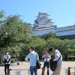 屋外エリアの公開が再開された姫路城＝２８日午前、兵庫県姫路市