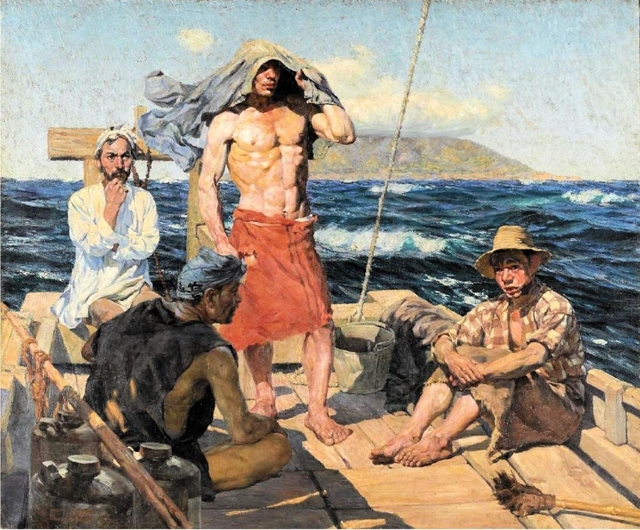 和田三造「南風」（重要文化財、１９０７年、東京国立近代美術館蔵）